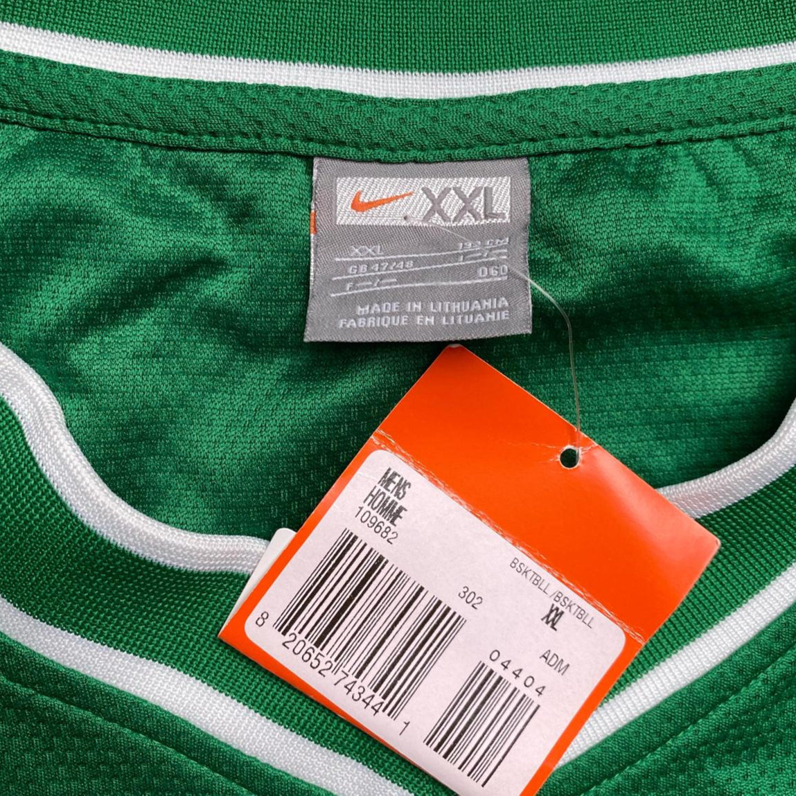 Nike Vintage Green and White Big Baggy NFL Basketball Jersey T Shirt (2XL)