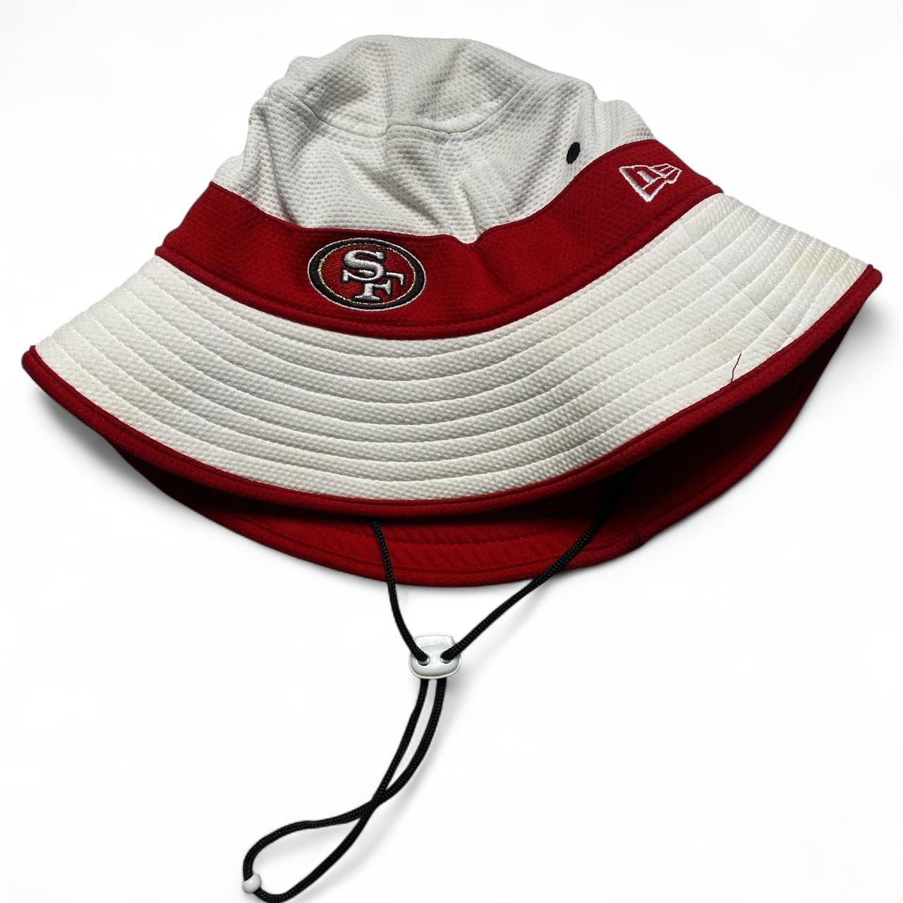 San Francisco 49ers White and Red Bucket Fisherman Hat