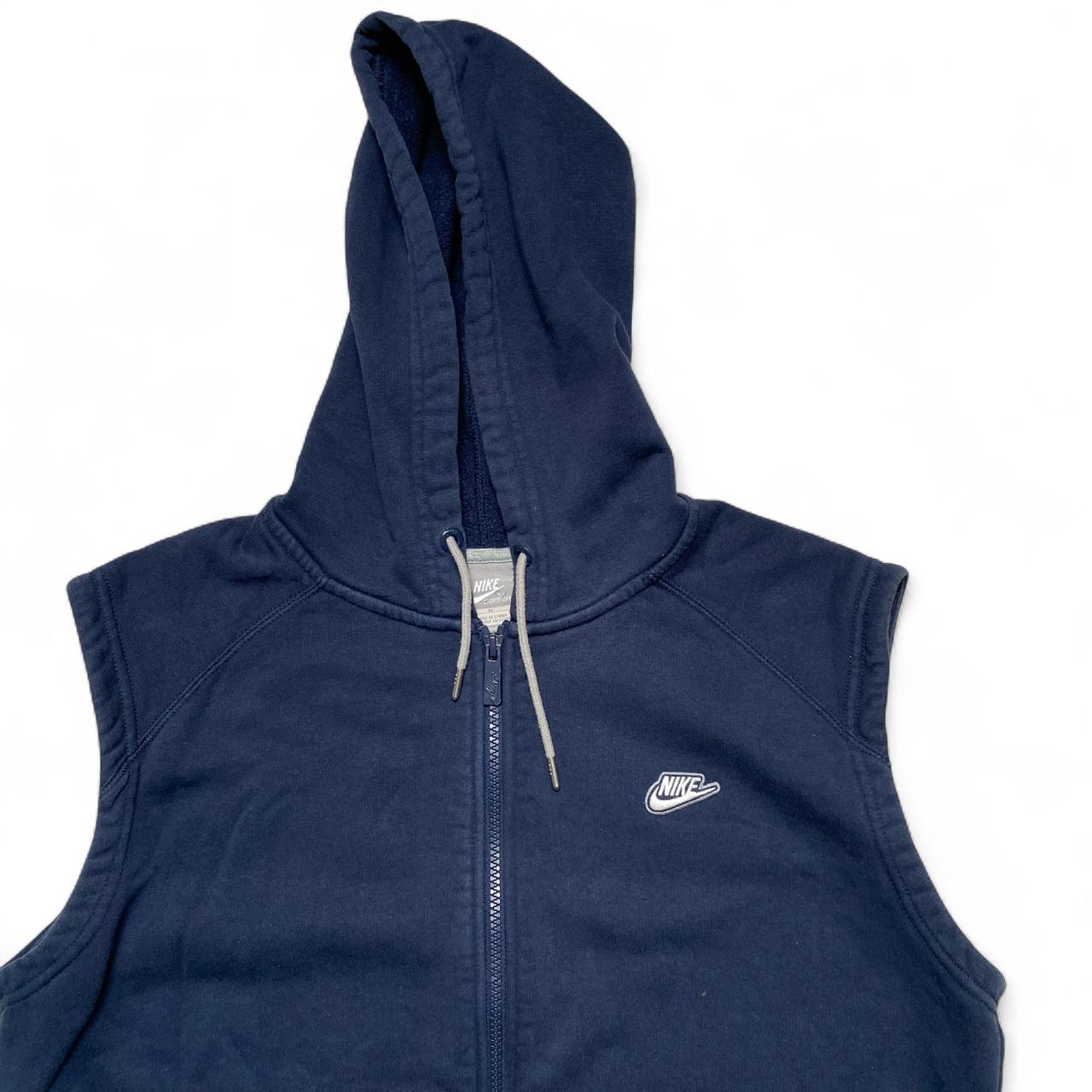 Nike Navy and Grey Swoosh Hoodie Gilet (M)