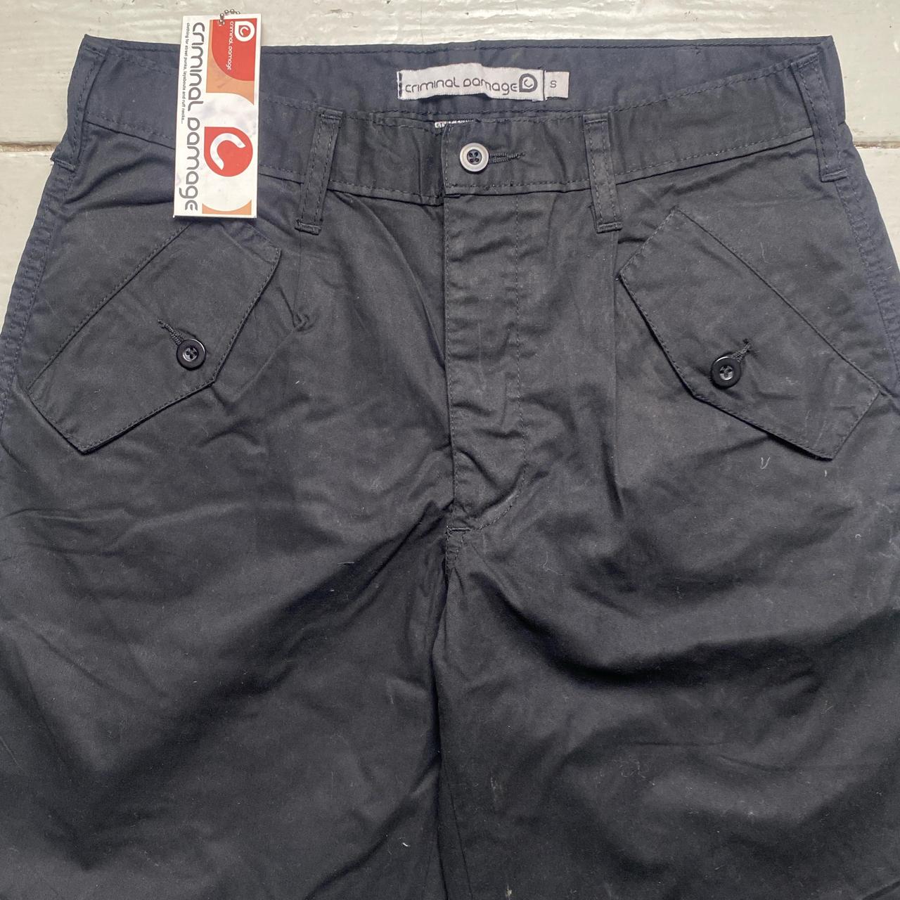 Criminal Damage Funky Mutha Cargo Trousers Black