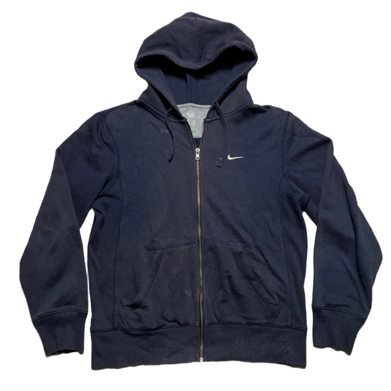 Nike Swoosh Athletic Department Navy and White Hoodie (S)