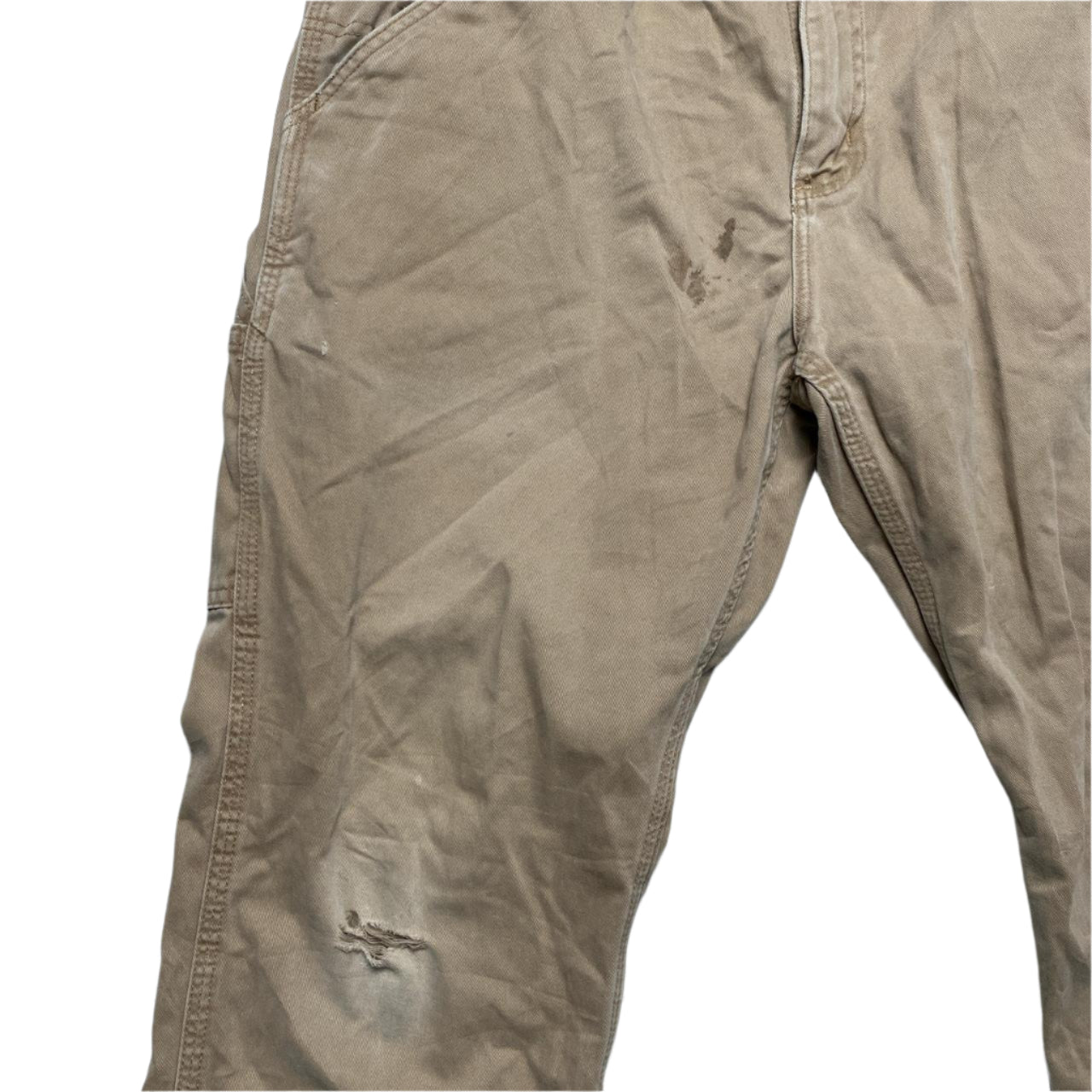 Carhartt Vintage Beige Sand Khaki Carpenter Cargo Trousers (34W)