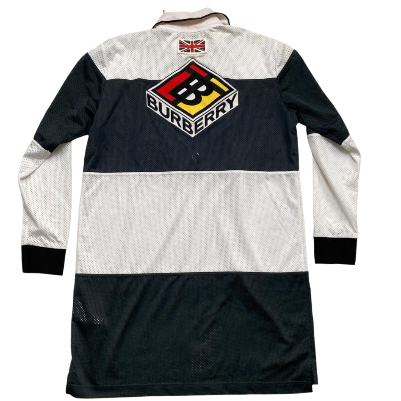 Burberry London Rugby Type Mesh Polo Jersey (S)