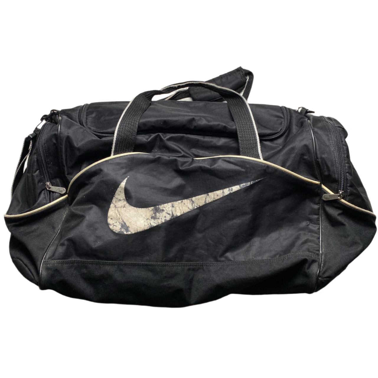Nike Big Black and White Swoosh Duffle Travel Bag