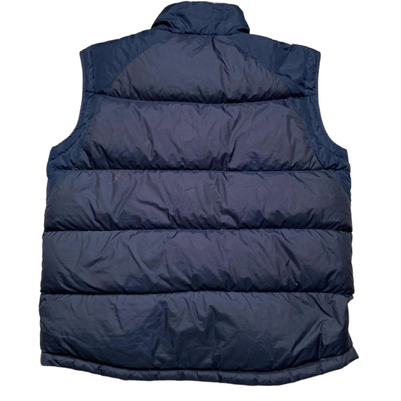 Nike Vintage y2k Navy and White Swoosh Puffer Gilet (XL)