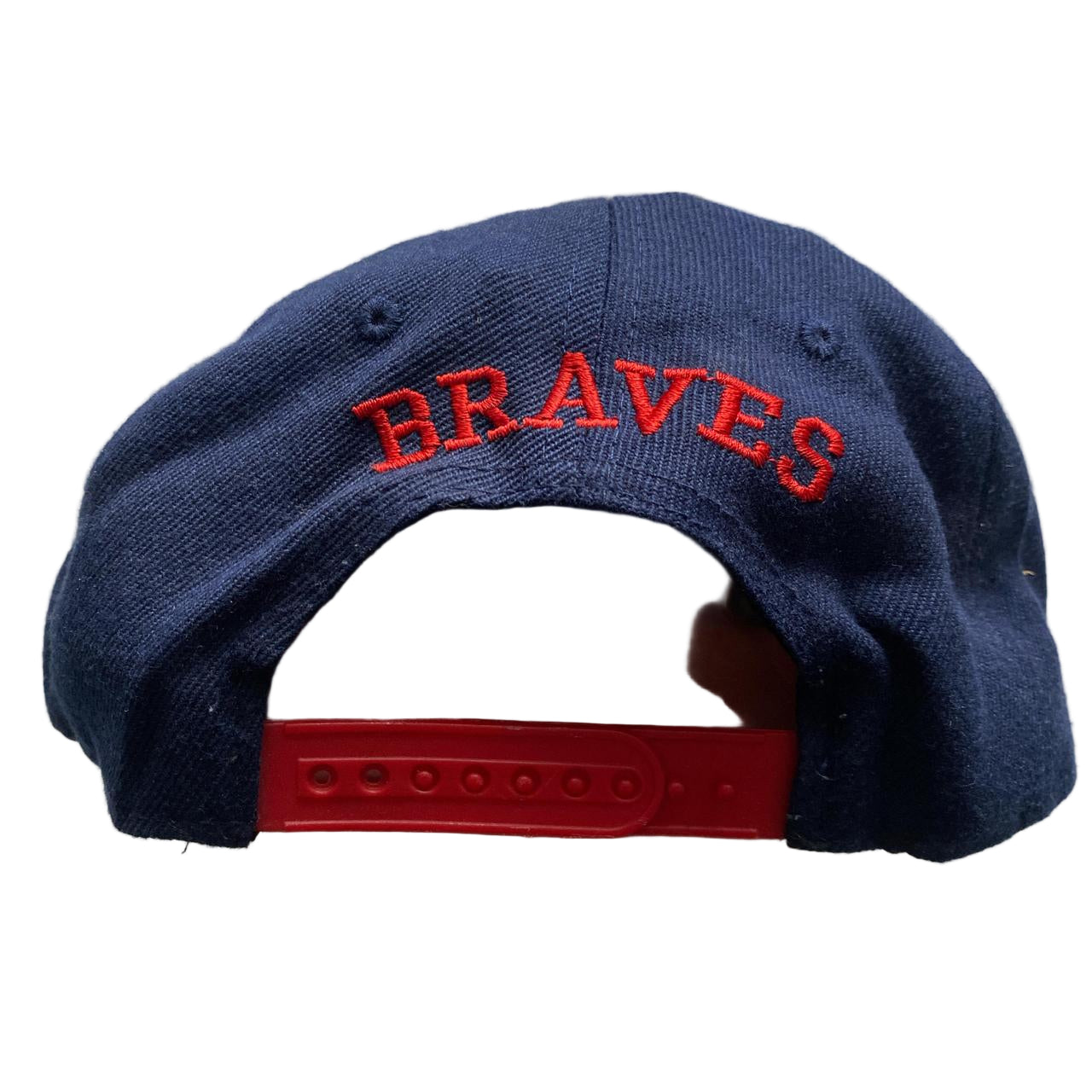 Atlanta Braves Navy Red and White Snapback Cap