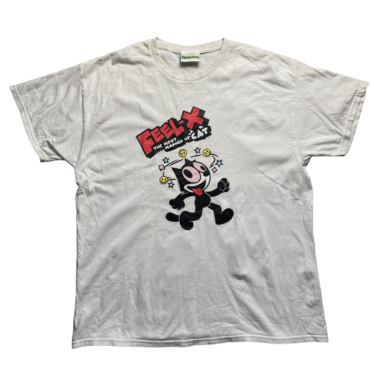 Felix The Mash Up Cat White T Shirt (XL)