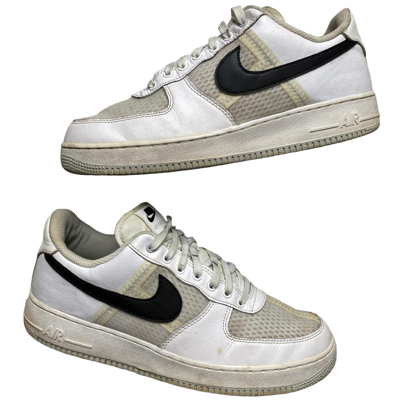 Nike Air Force 1 White and Black (UK 10)