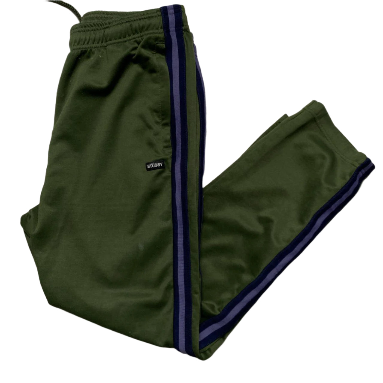 Stussy Green Purple Stripe Trackpant Bottoms (M)
