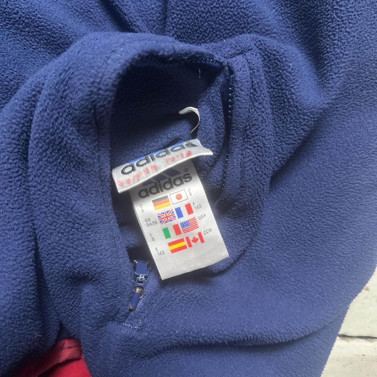 Adidas Vintage Climawarm Thermal Reversible Nylon Quarter Zip Jumper Jacket (M)