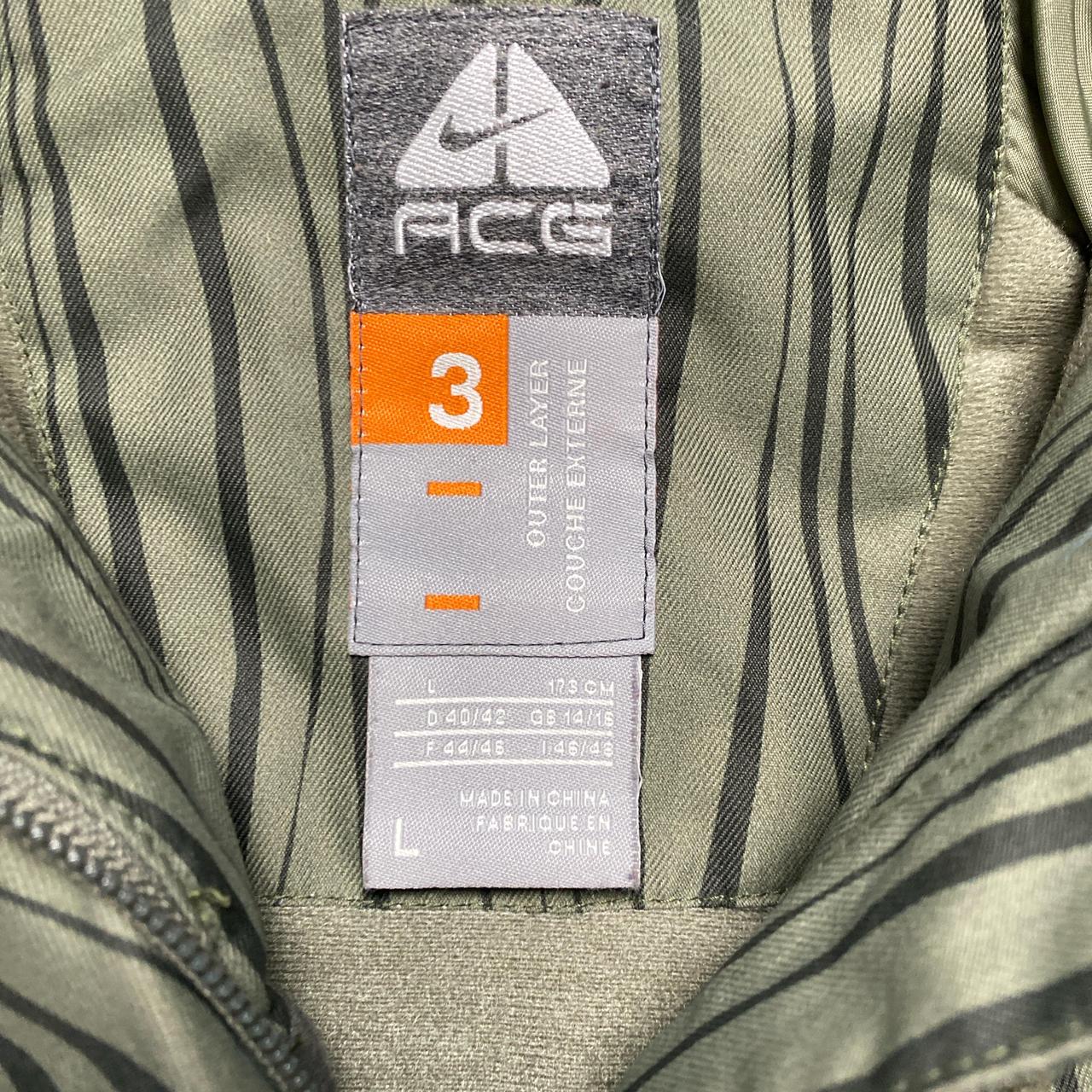 Nike ACG Green Striped Forestry Print Ski Jacket (L)