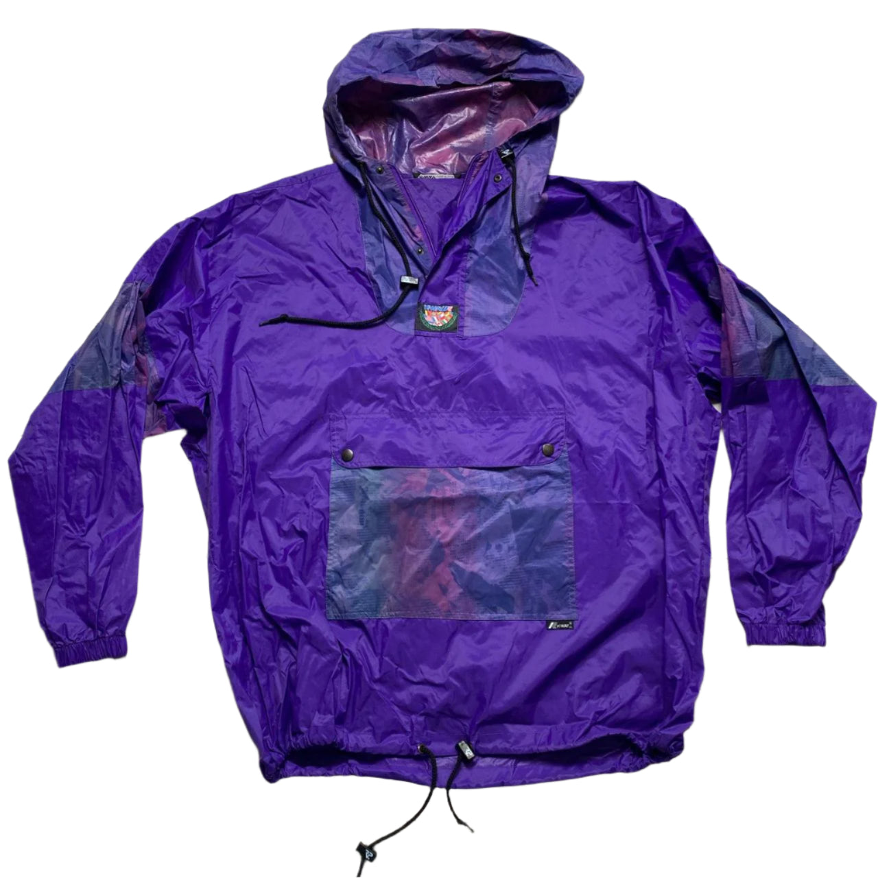 K Way Purple Shell Windproof Skidoo Quarter Zip Jacket (XL)