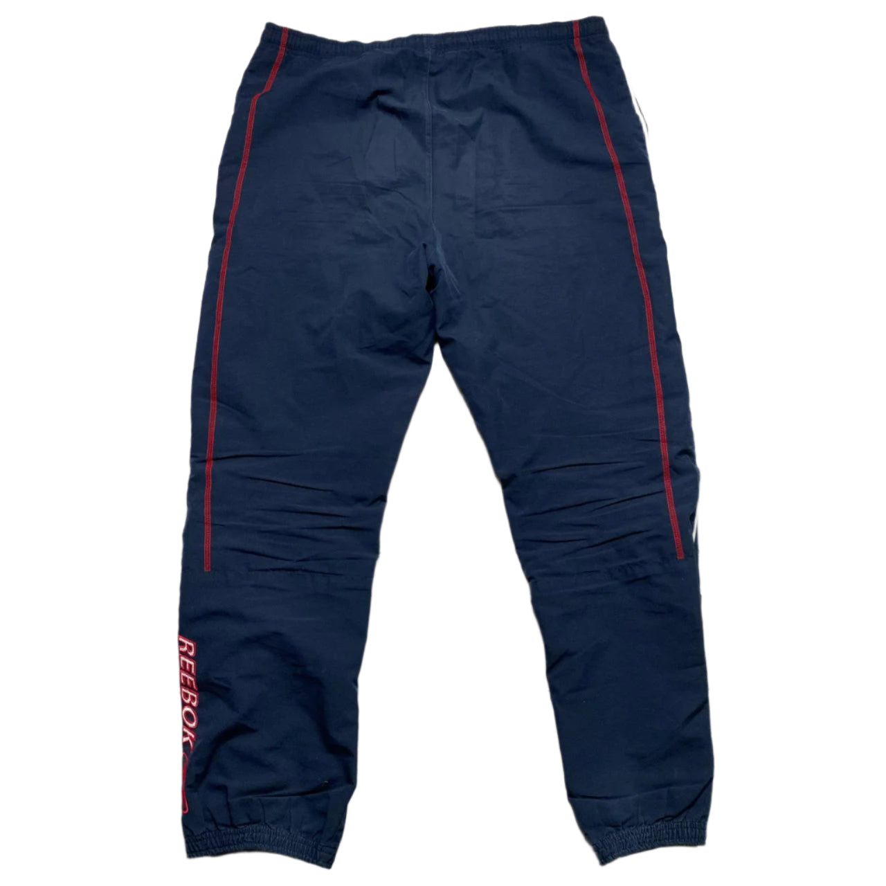 Reebok Navy Red and White Vintage y2k Baggy Trackpant Shell Bottoms (S)