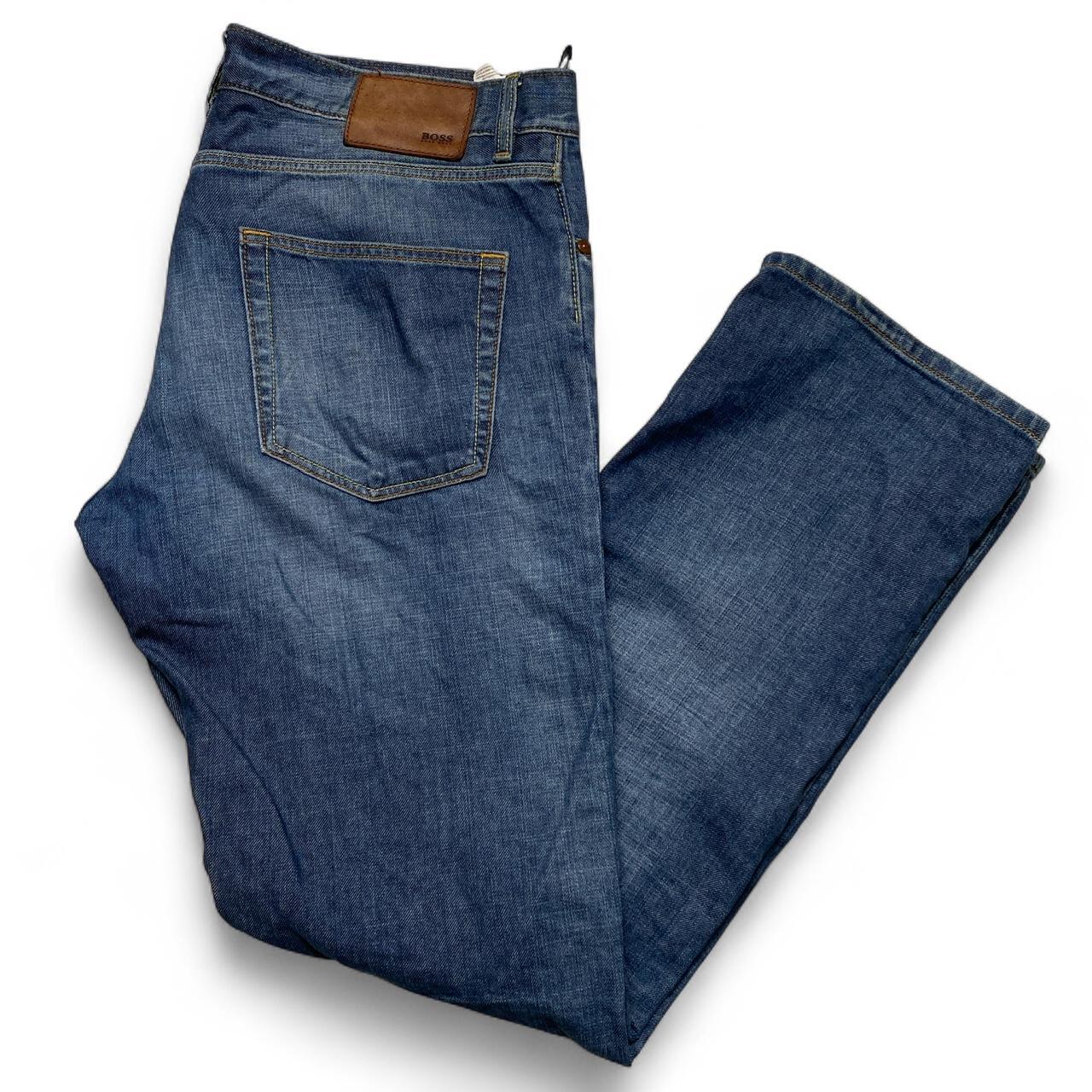 Hugo Boss Dark Navy Blue Jeans Straight Leg (36W)