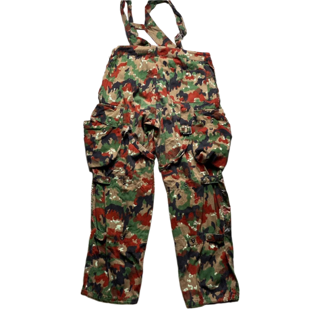 Bretel Camouflage Red Brown and Green Dungaree Military Trousers (36W)