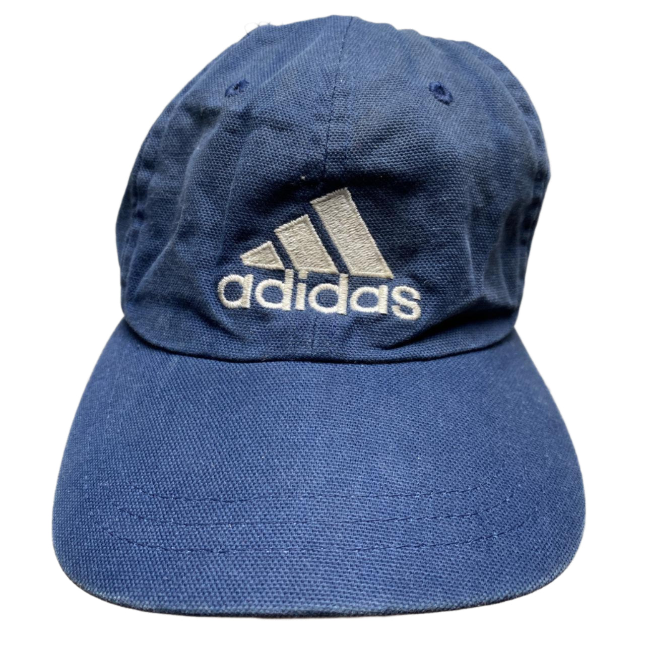 Adidas Navy and White Vintage Cap