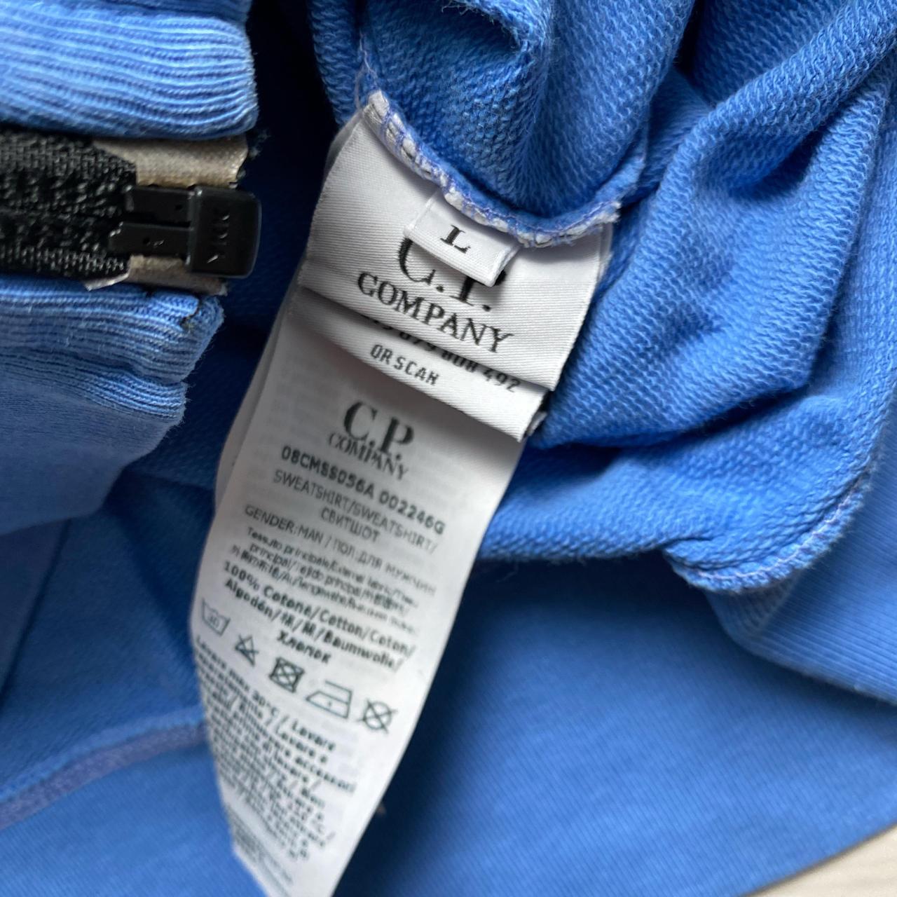 CP Company Light Blue Arm Goggle Hoodie (L)