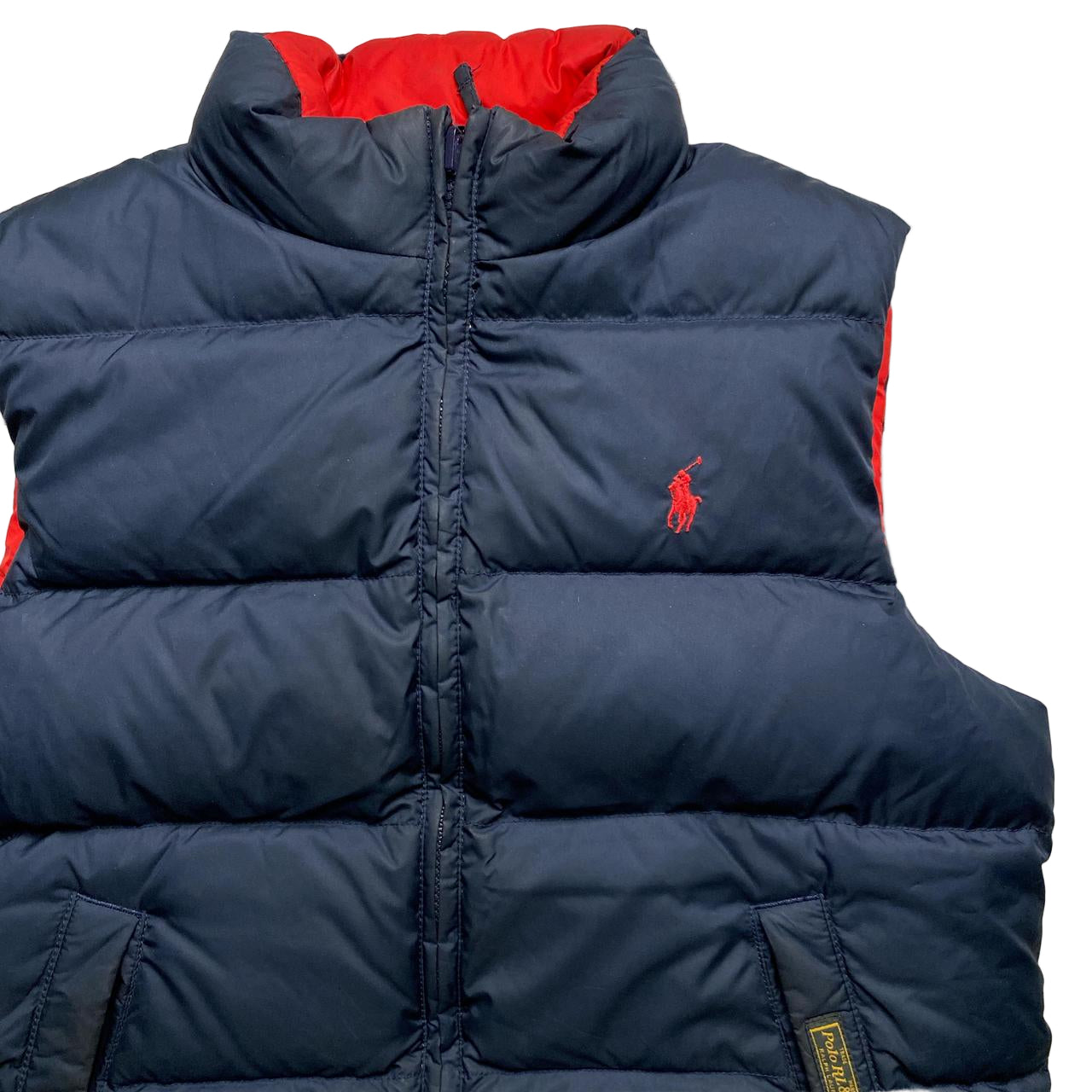 Polo Ralph Lauren Navy and Red Reversible Gilet Women"s (L)
