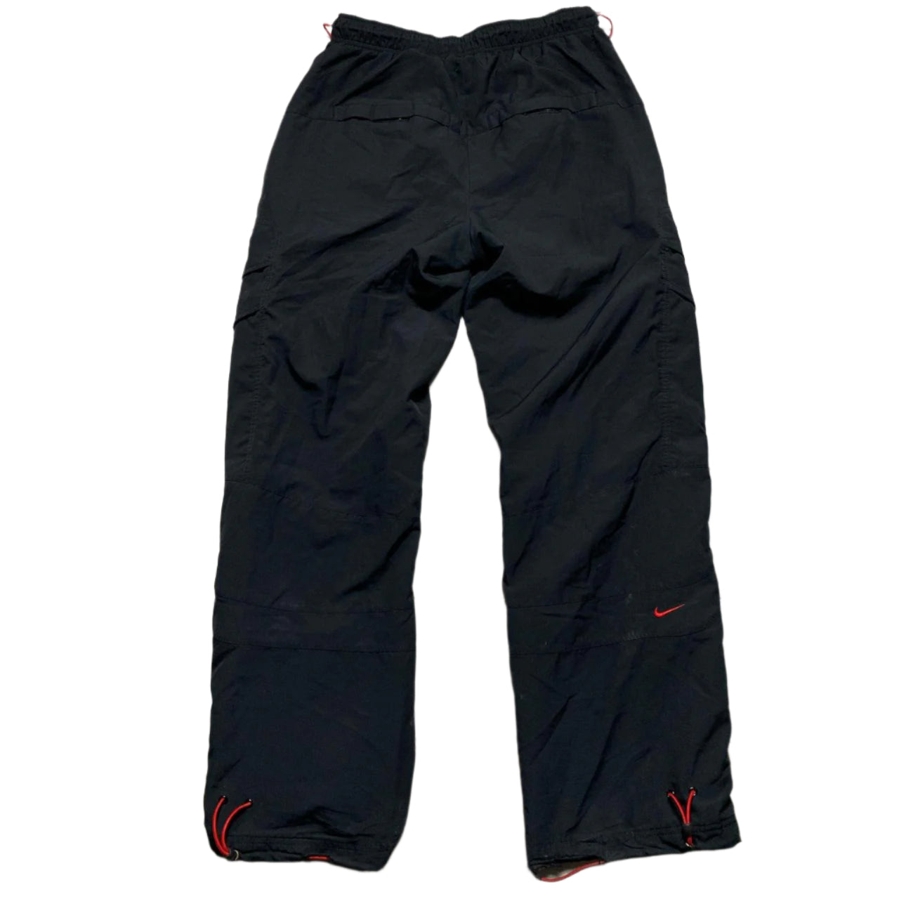 Nike Air Max LTD Black and Red Shell Cargo Trackpant Baggy Bottoms (M)