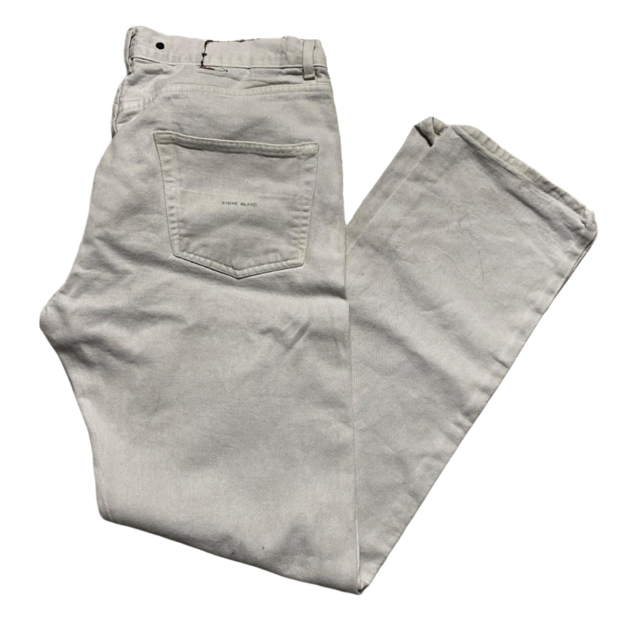 Stone Island Denims Vintage White Jeans (W 36)