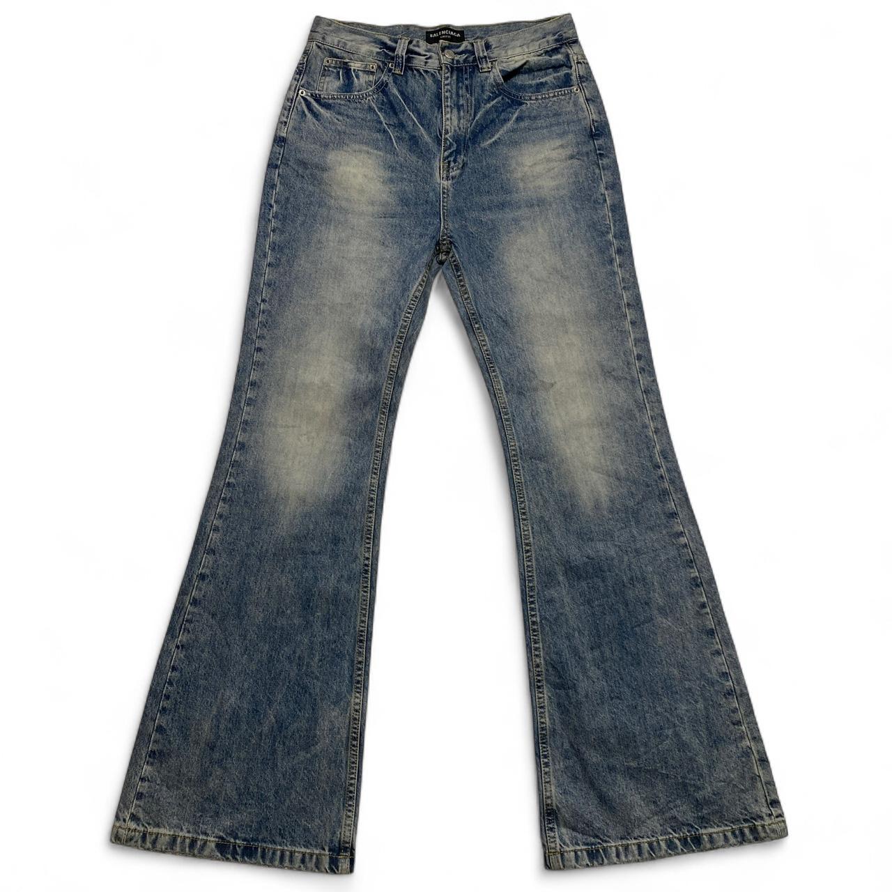 Balenciaga Unisex Blue Flared Baggy Jeans (2XS)