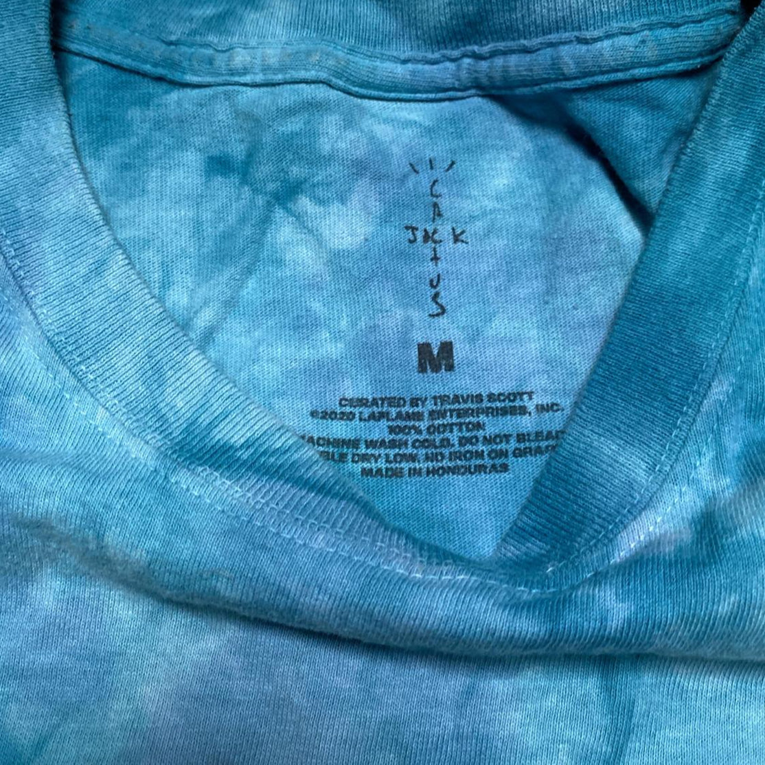 Travis Scott Cactus Jack Mcdonalds T Shirt Blue Tye Die (M)