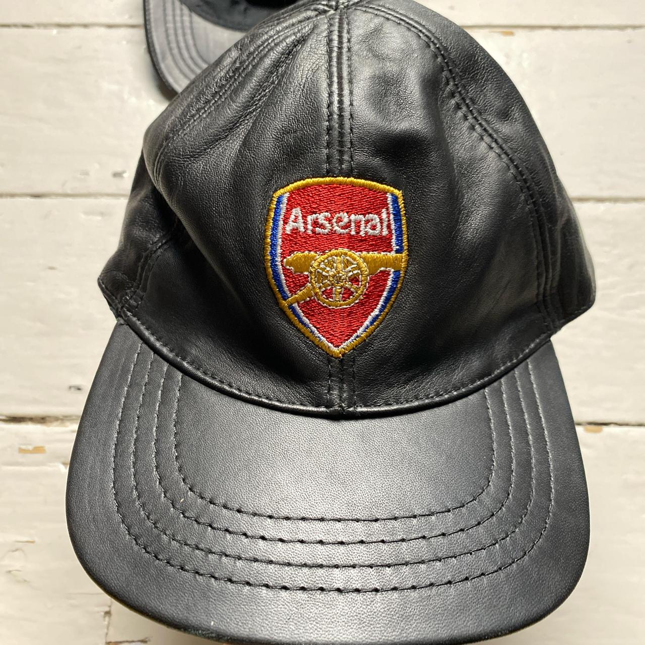 Vintage Leather 90’s Football Club Caps Arsenal West Ham Tottenham and Liverpool