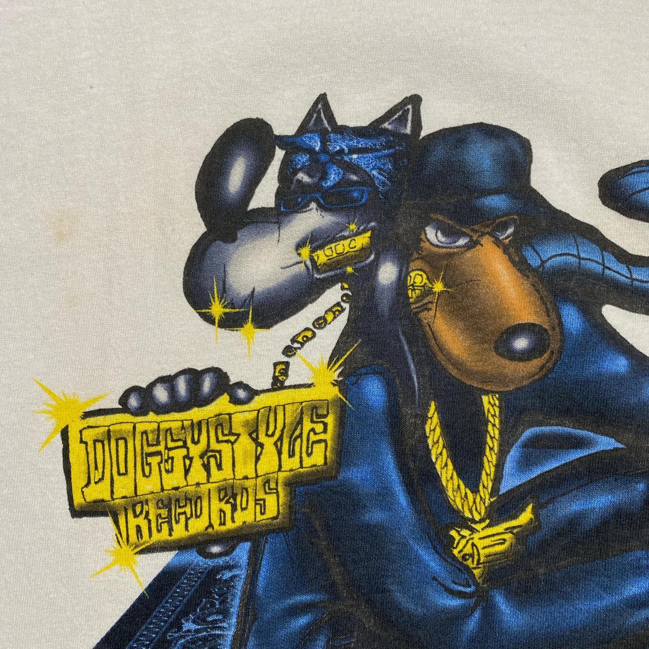 Blue Line Treatment Snoop Dogg Vintage 90’s T Shirt White (2XL)