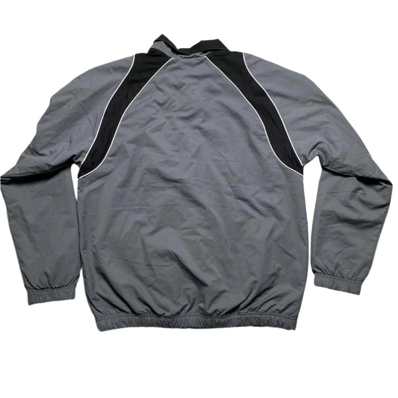 Nike Swoosh Grey Black and White Shell Tracksuit Jacket (L)