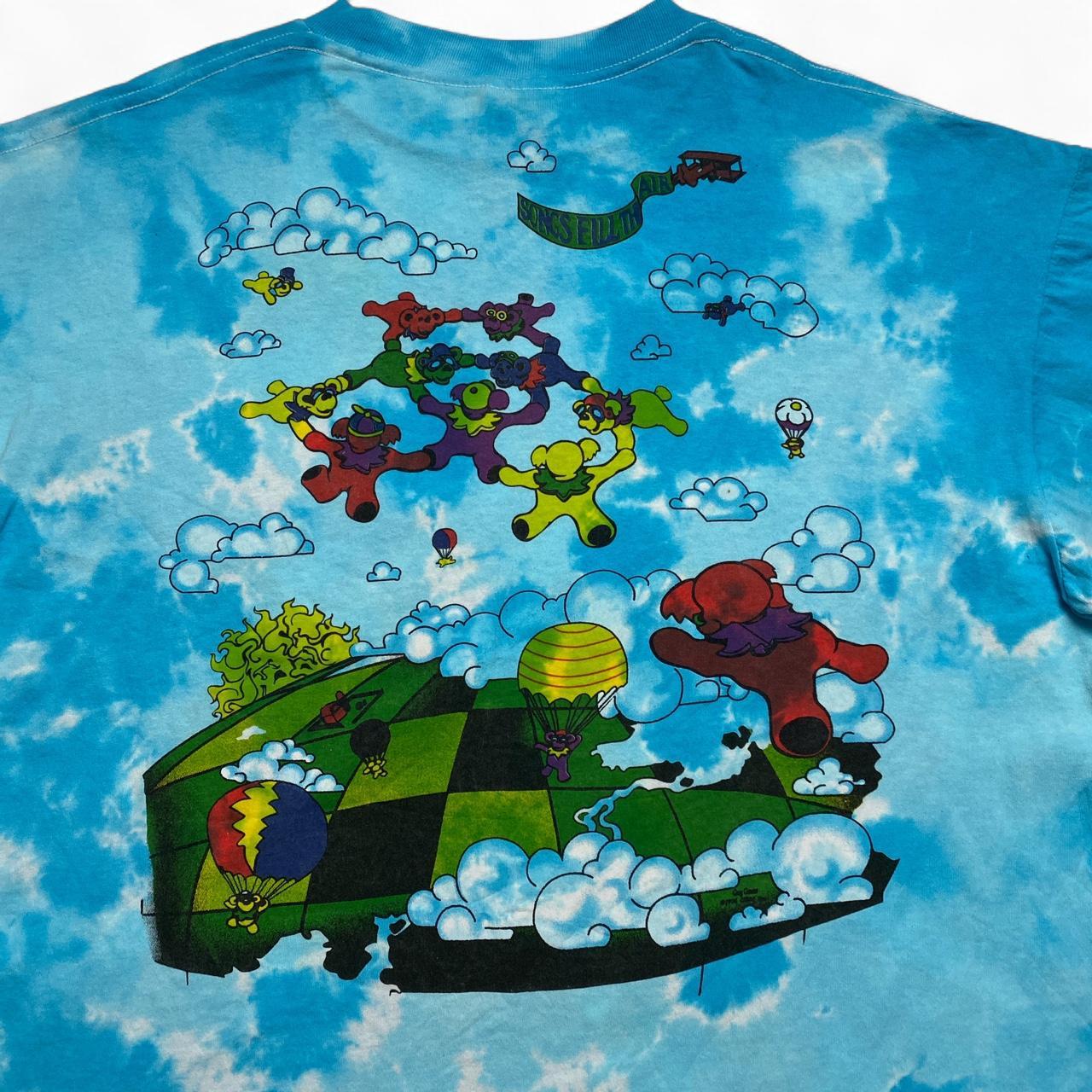 Grateful Dead Blue Tie Dye Vintage 90’s Single Stitch 1993 Parachute Bears T Shirt