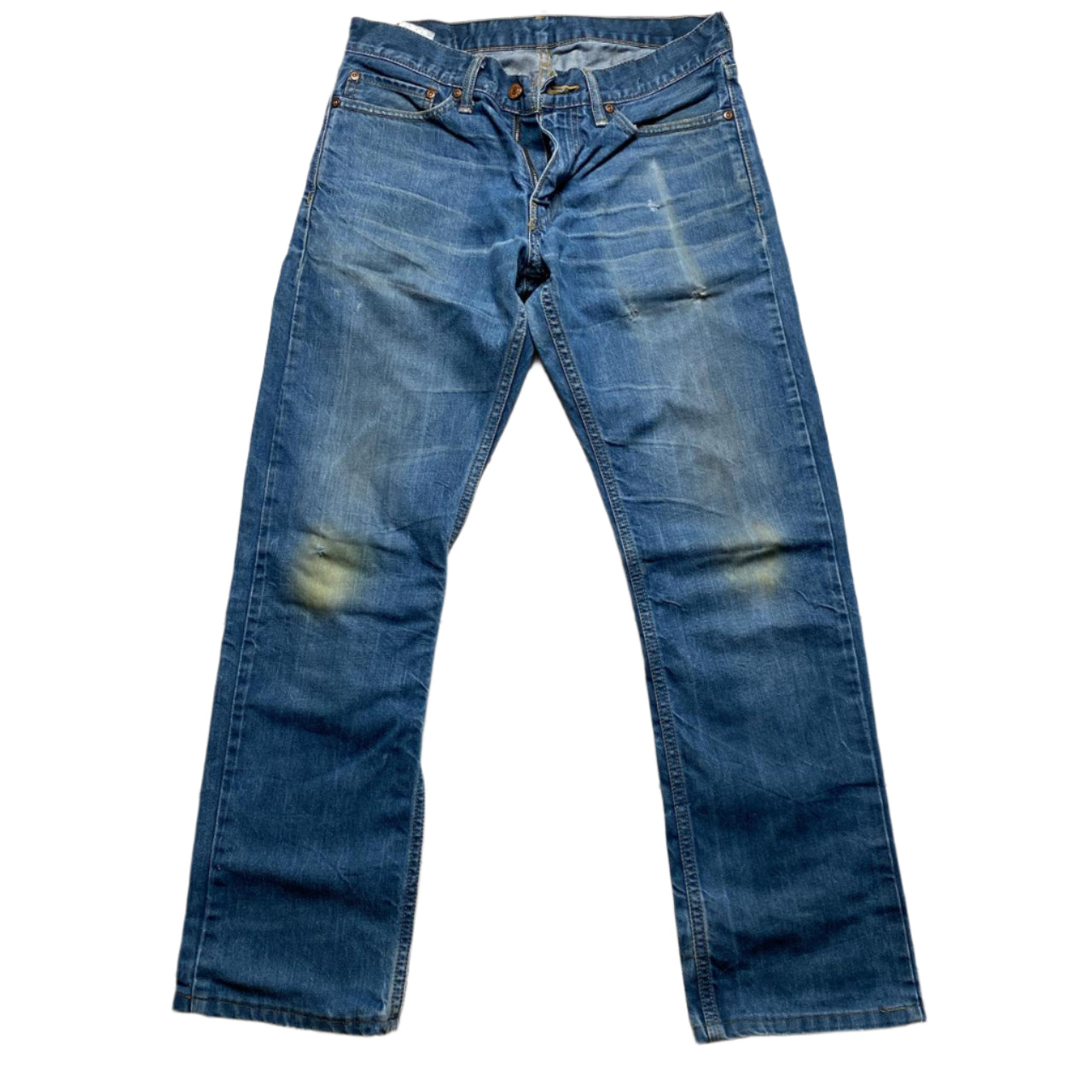 Levis 514 Baggy Blue Distressed Jeans (31W)