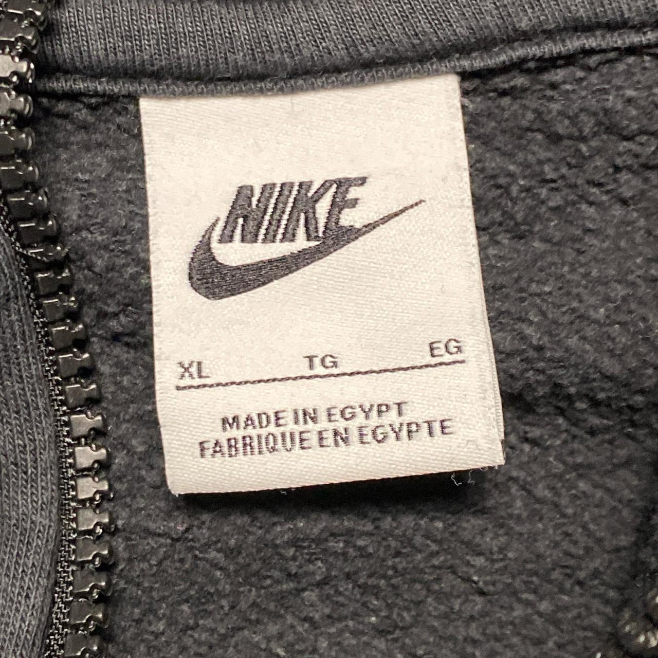 Nike Black and Blue Swoosh Hoodie (XL)