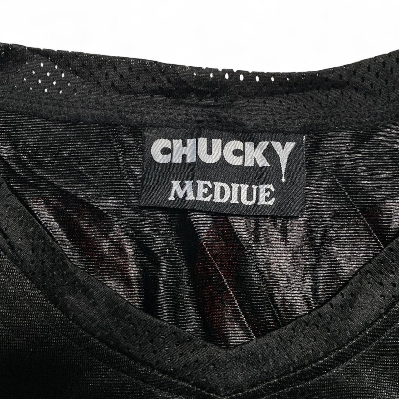 Chucky Vintage Universal Studios Football Jersey Black and Red (M)