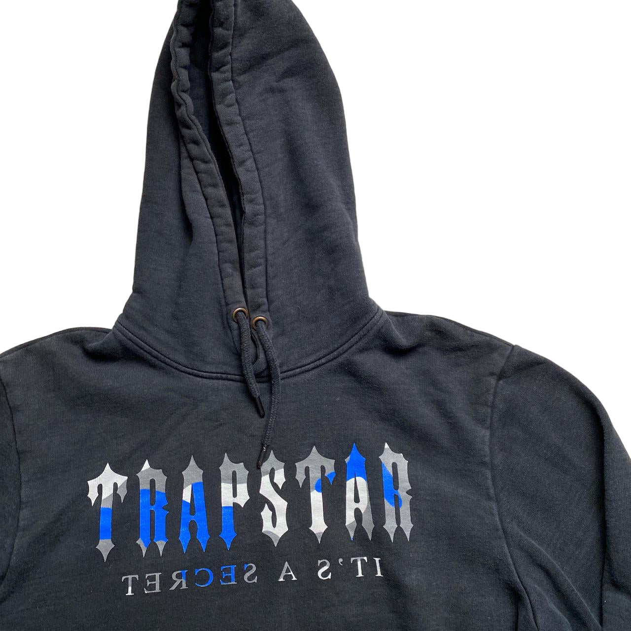 Trapstar Irongate Blue and Grey Camouflage Black Tracksuit (S)