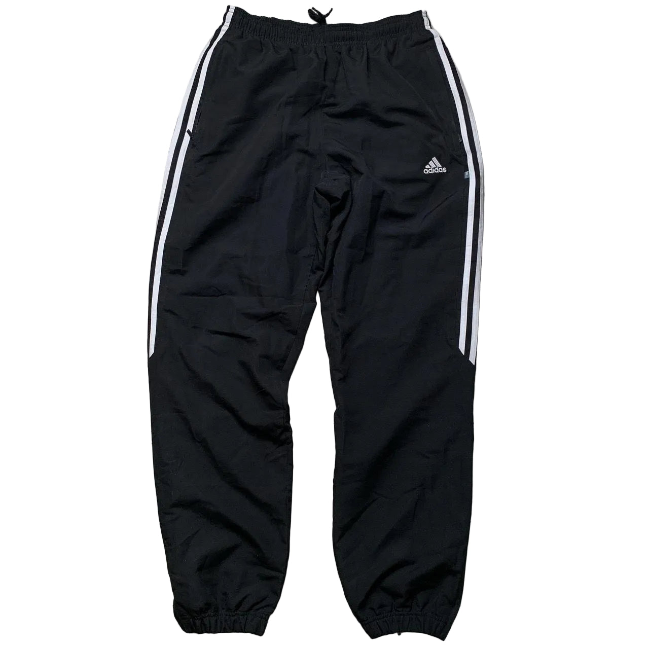 Adidas Black and White Shell Trackpant Baggy Bottoms