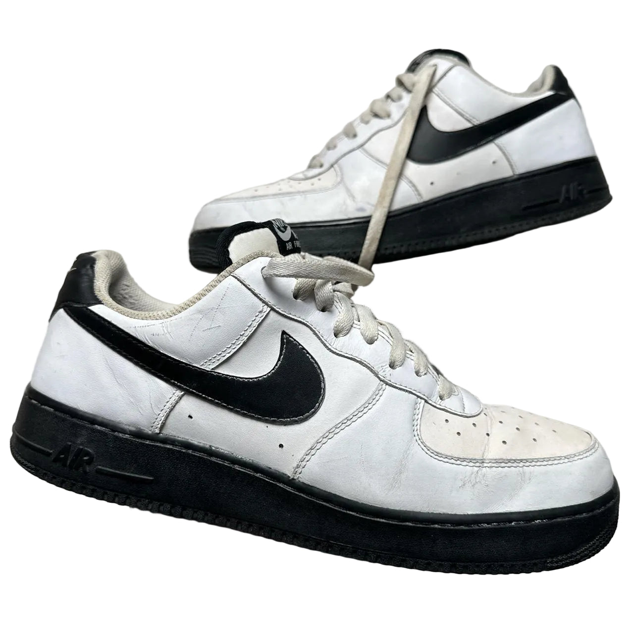 Nike Air Force 1 White and Black (UK 12)