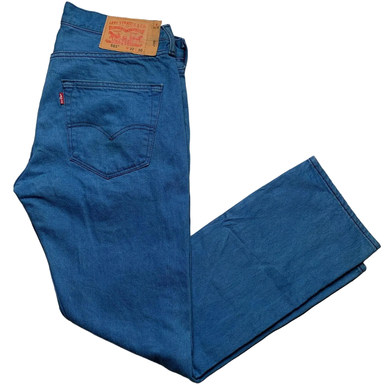 Levis Vintage Blue and Black Stitch 501 Jeans (32W)