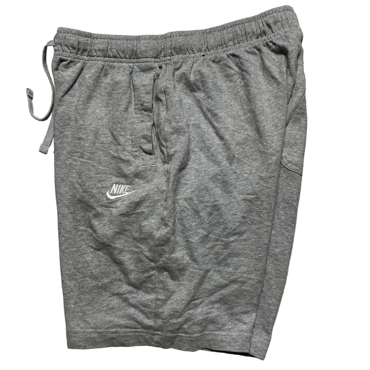 Nike Grey and White Swoosh Jogger Shorts (M)