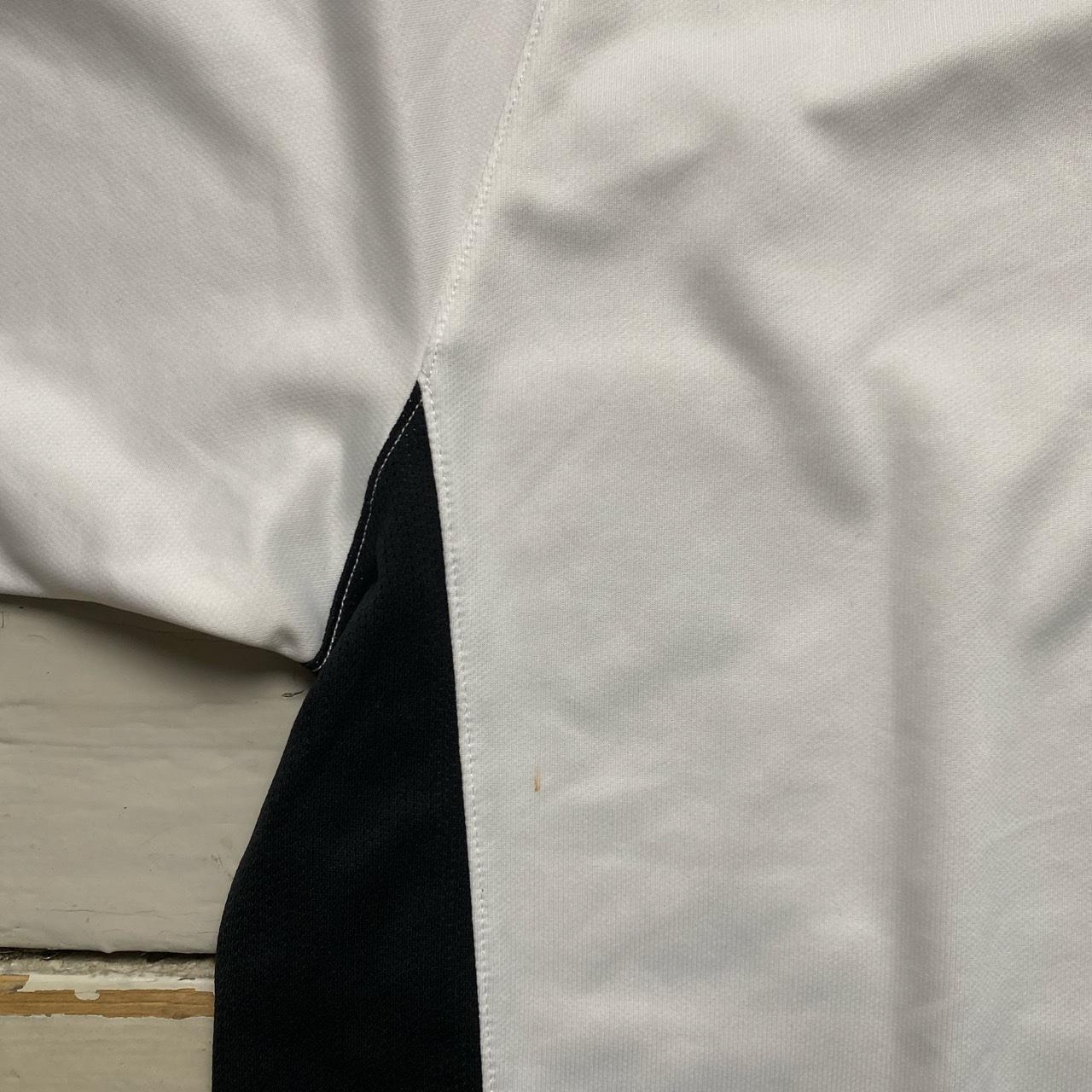 Nike Vintage White and Black Swoosh Polo Shirt