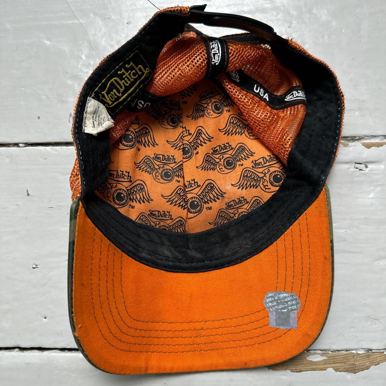 Von Dutch Camouflage and Orange Trucker Cap
