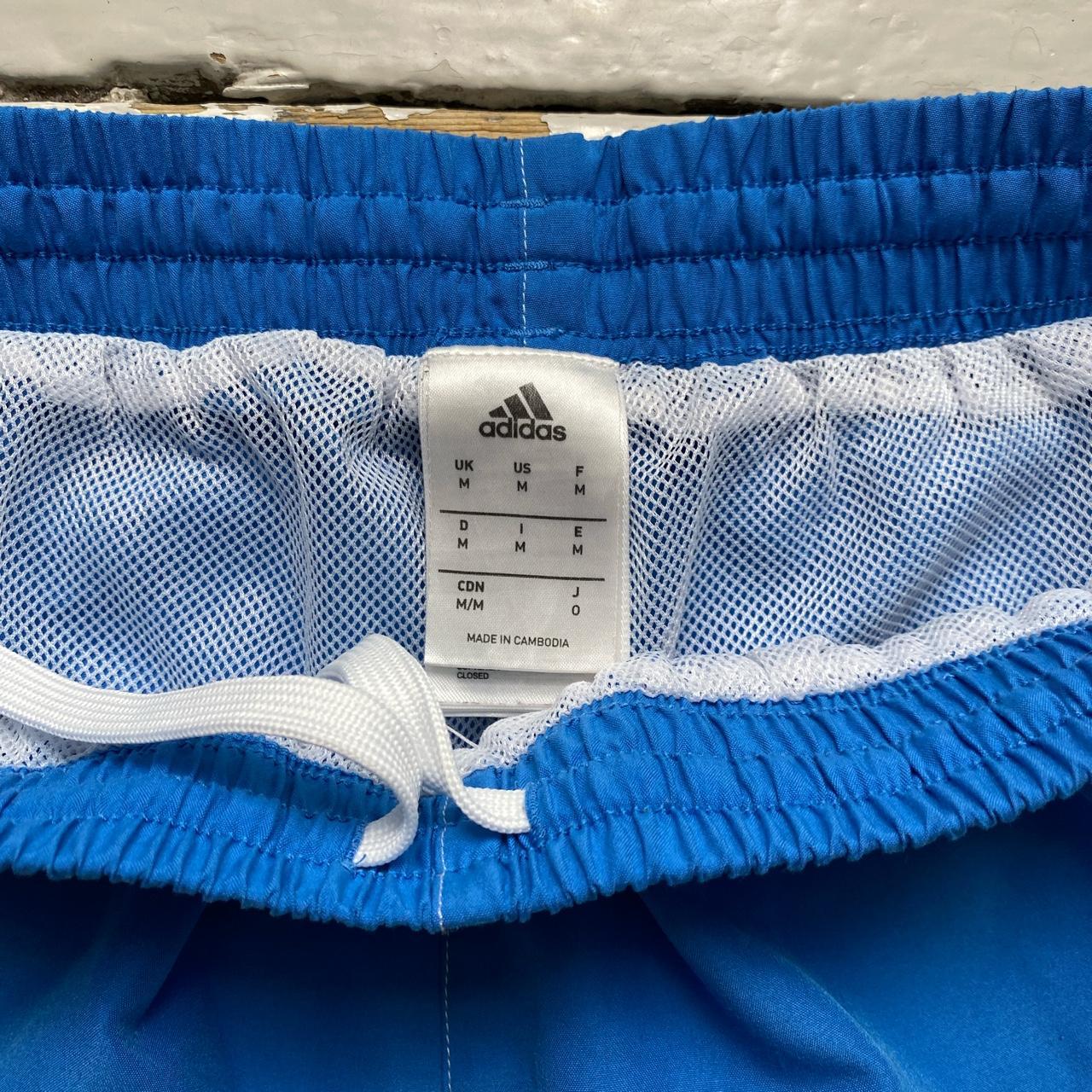 Adidas Vintage Shell Track Pant Shorts Blue and White