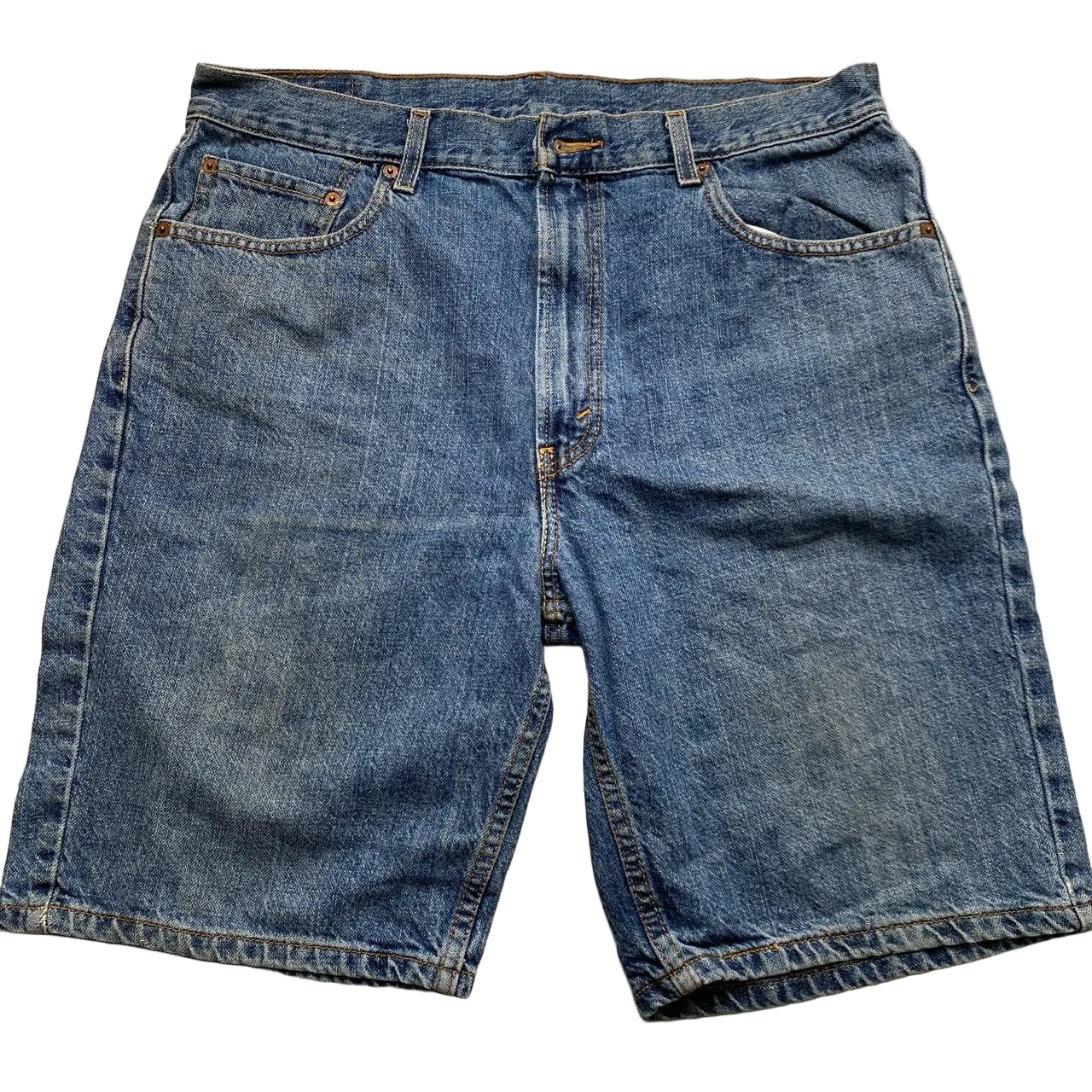 Levis 505 Baggy Vintage Navy Jean Short Jorts (36W)