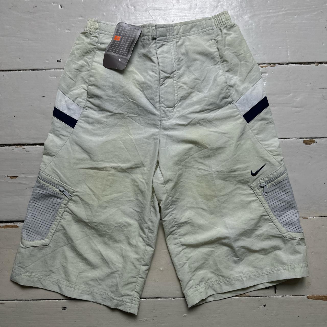 Nike Vintage Shell Track Pant Shorts Cream and Navy