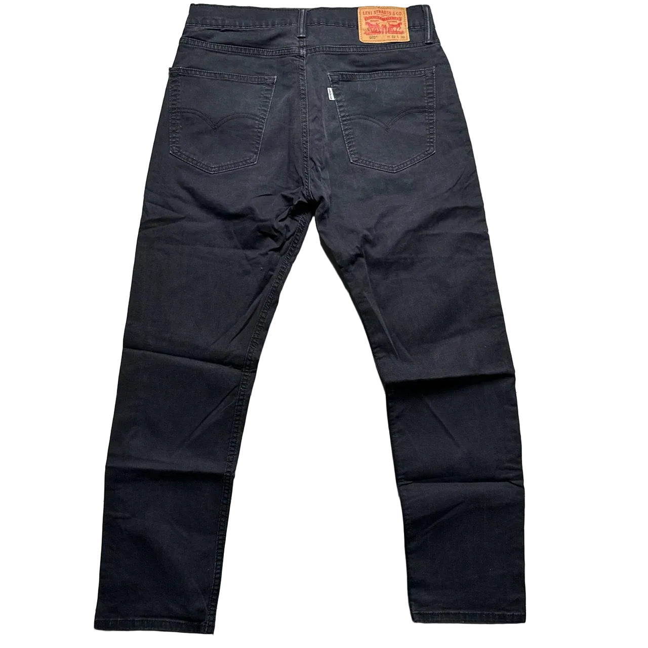 Levis 502 Black Trouser Jeans (32W)