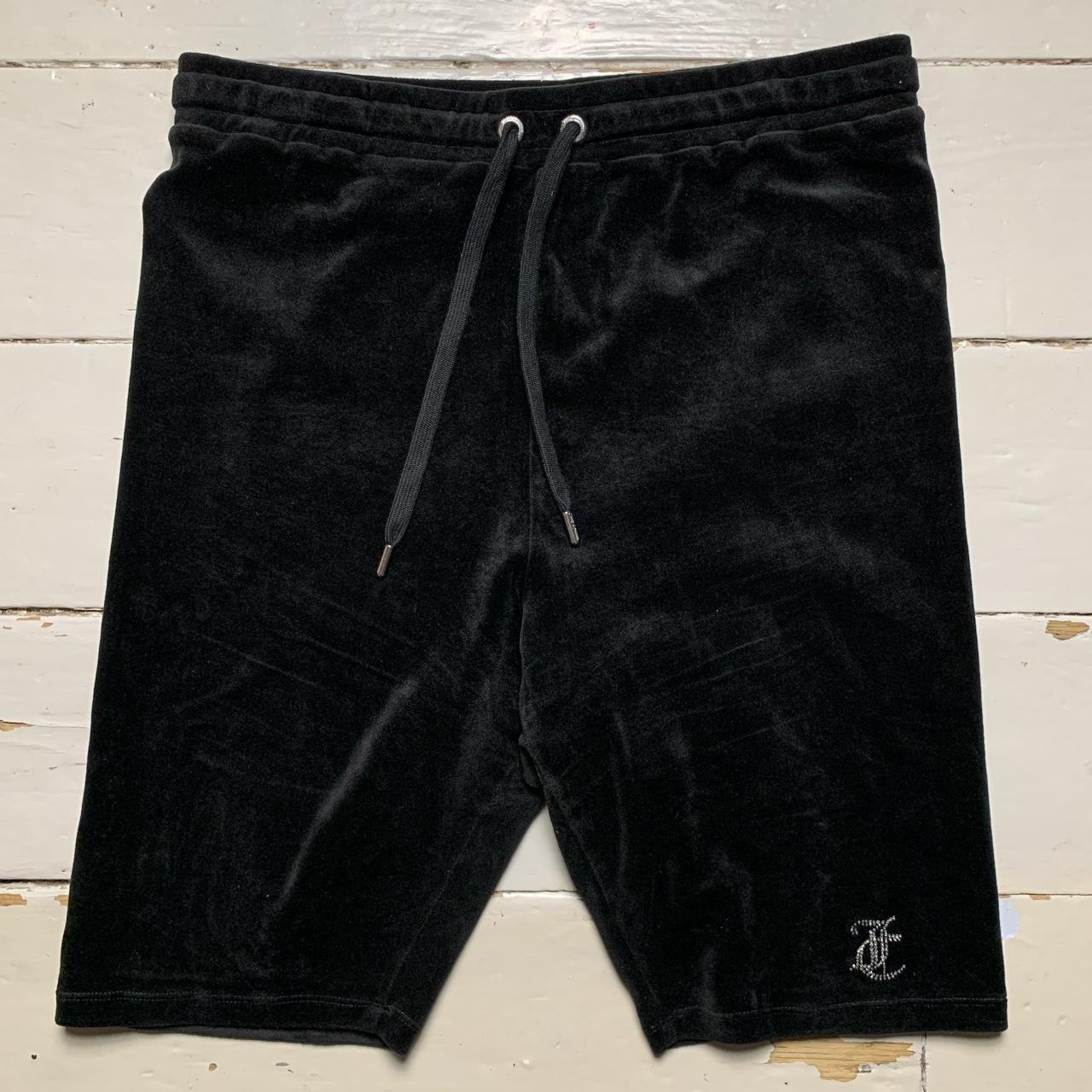 Juicy Couture Black Shorts Diamanté Logo