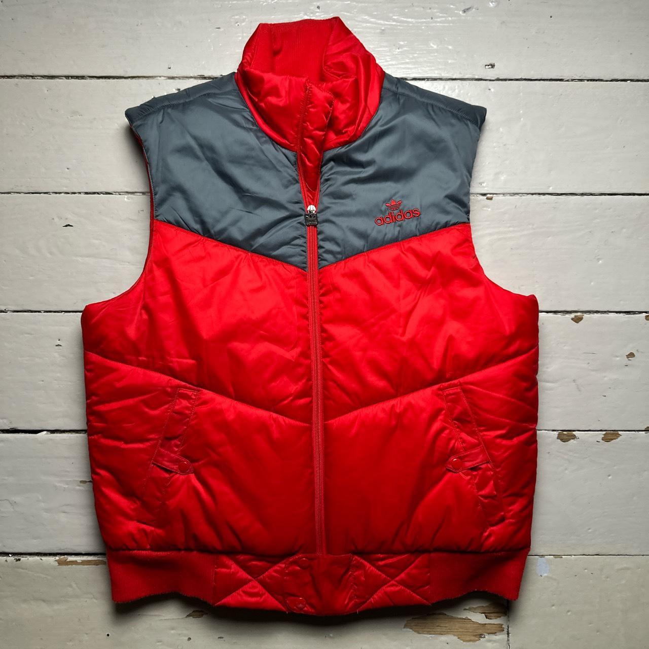 Adidas Originals Red and Grey Gilet Bodywarmer
