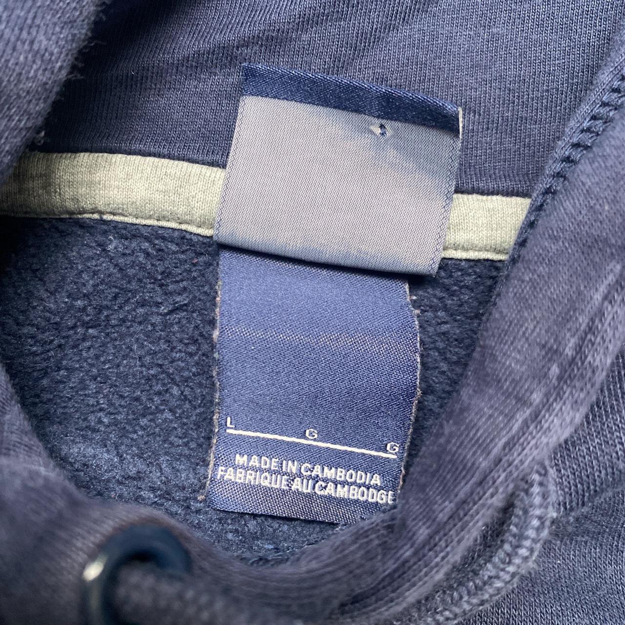 Nike Club Spellout Navy and White Hoodie (L)