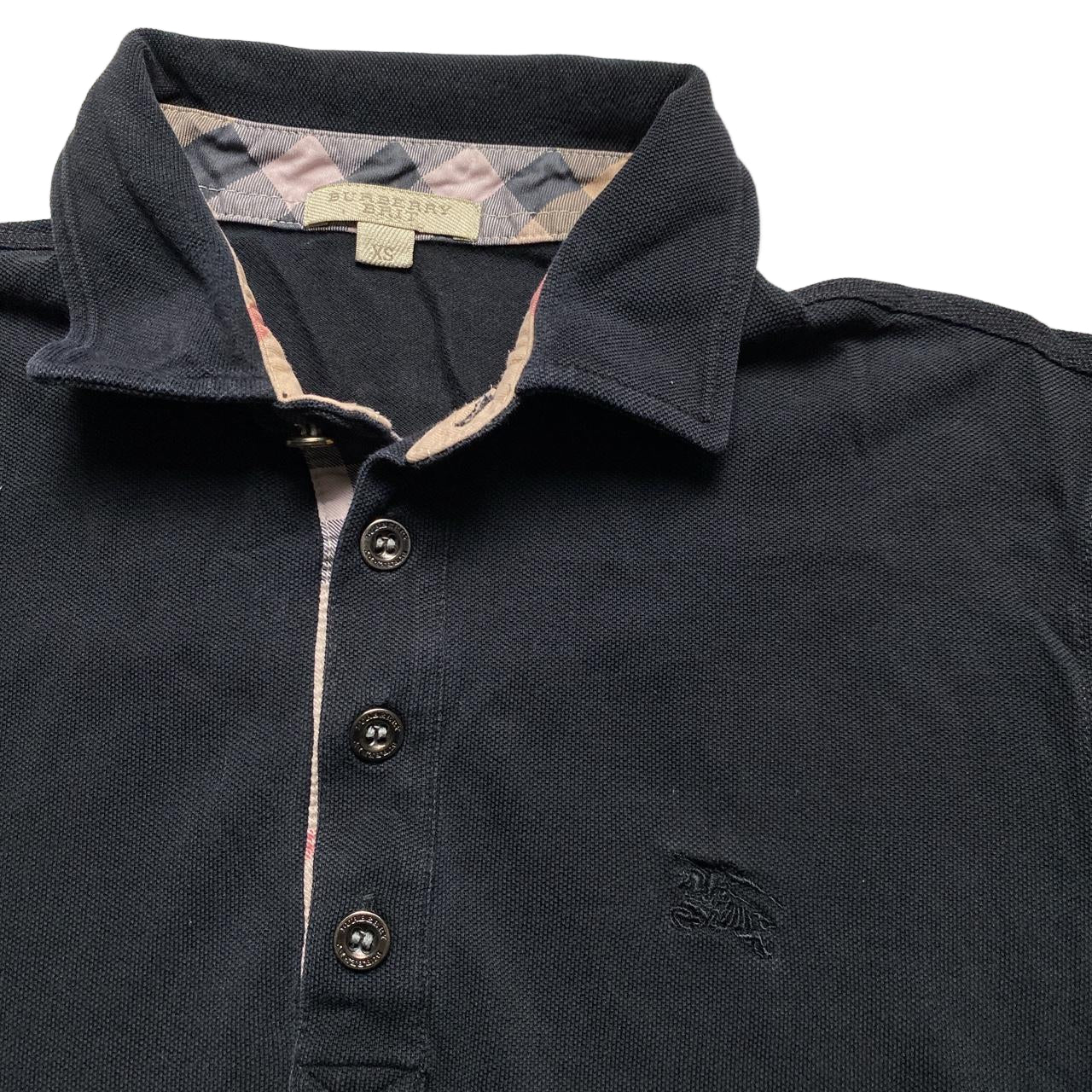 Burberry Brit Black Long Sleeve Polo Shirt (XS)