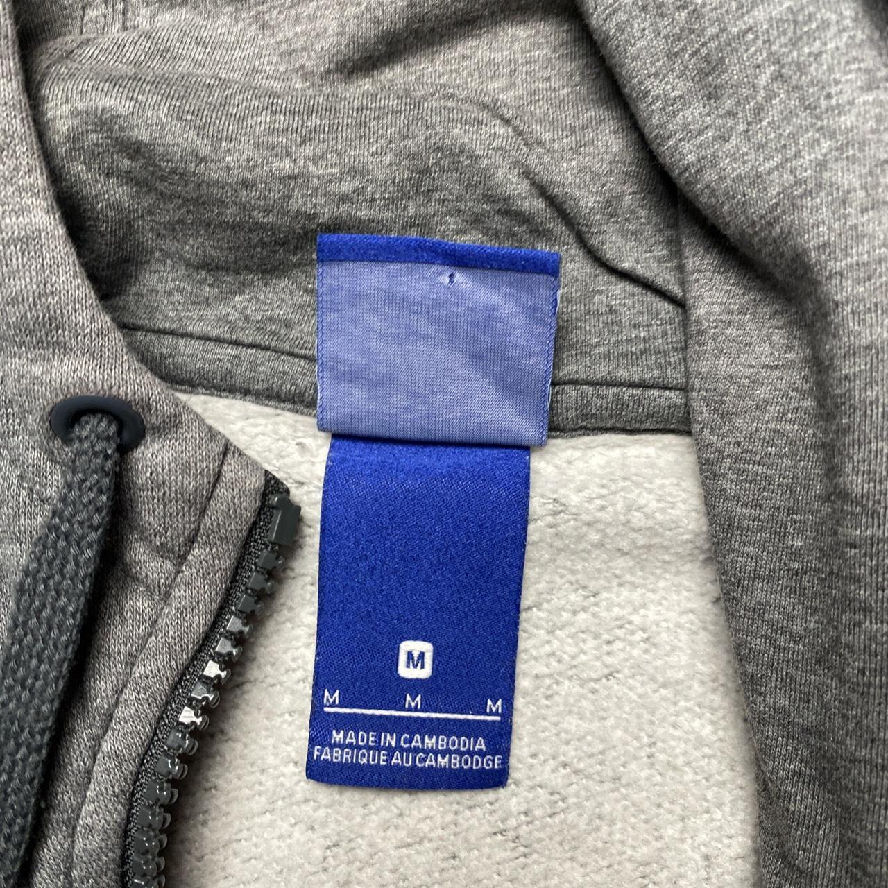 Nike Grey and White Swoosh Hoodie