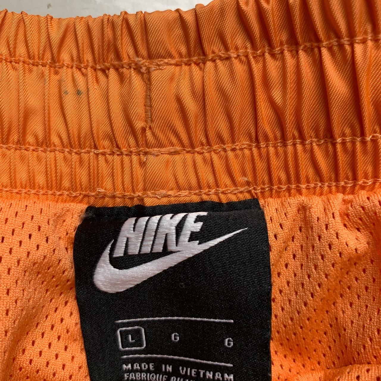 Nike Shell Swim Shorts Orange and White Swoosh